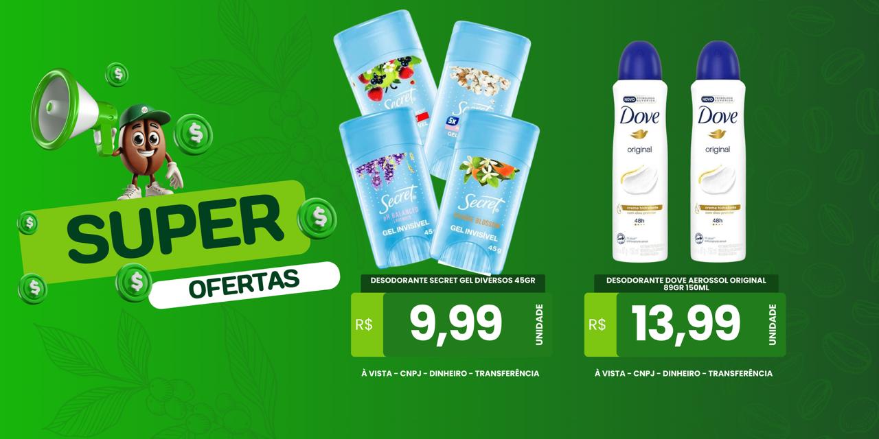 DESODORANTE SECRET GEL DIVERSOS 45GR/DESODORANTE DOVE AEROSSOL ORIGINAL 89GR 150ML