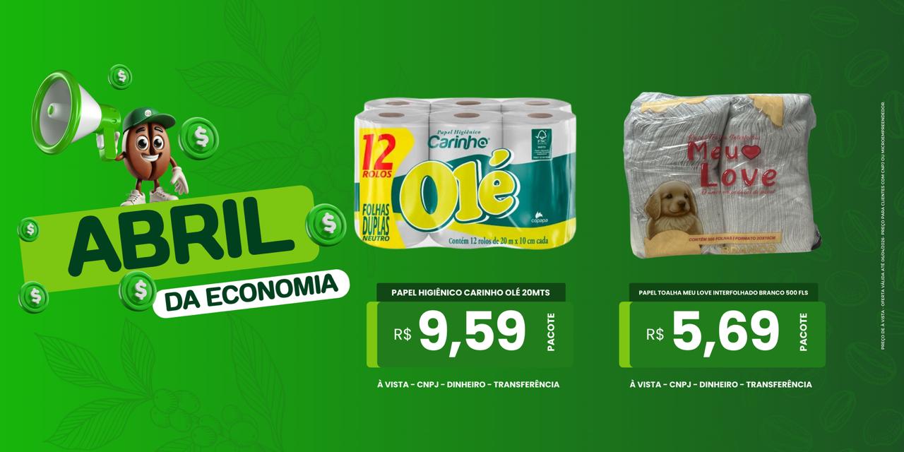 PAPEL HIGIENICO CARINHO OLE 20MTS /PAPEL TOALHA MEU LOVE INTERFOLHADO BRANCO 500 FLS