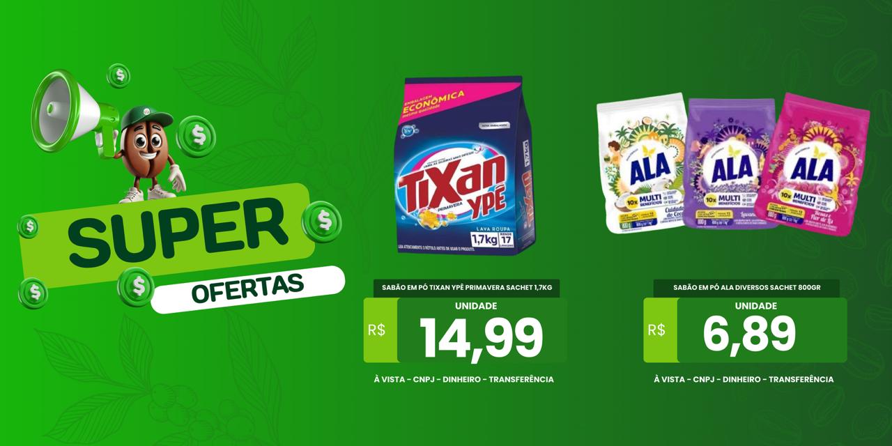 SABÃO PO TIXAN YPE PRIMAVERA SACHET 1,7KG/SABÃO PO ALA FRAGRÂNCIAS 800GR