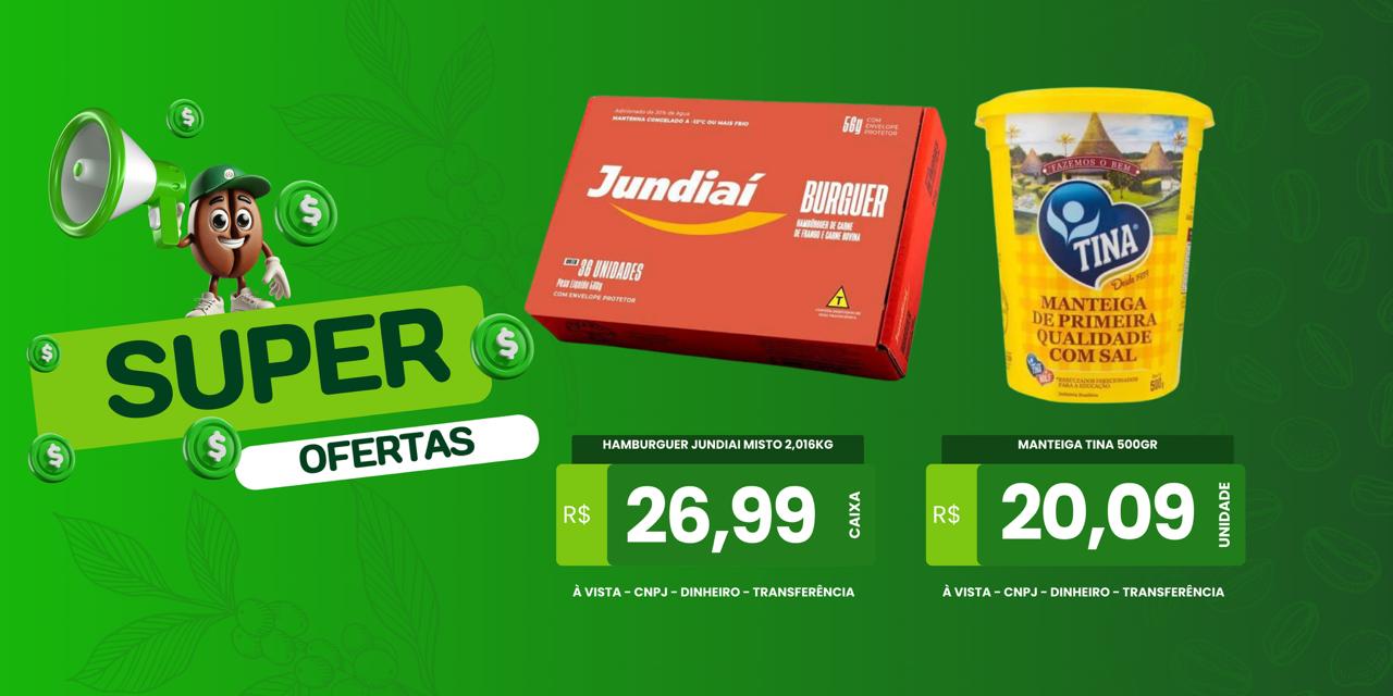 HAMBURGUER JUNDIAI MISTO 2,016KG/MANTEIGA TINA 500GR